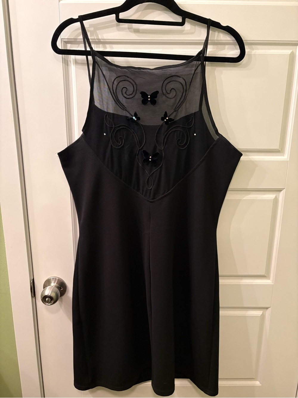 Y2K FRIENDS‎ Black Dress with Embroidered Logo